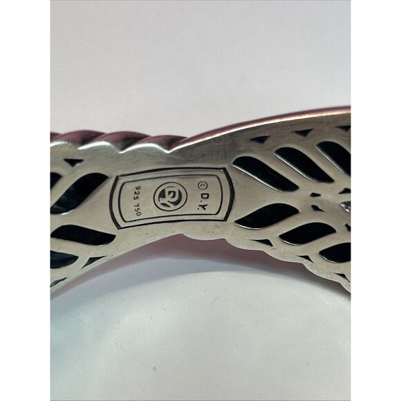 David Yurman Big Bold Cable Crossover Bracelet Sterling Silver 927 - Picture 7 of 9